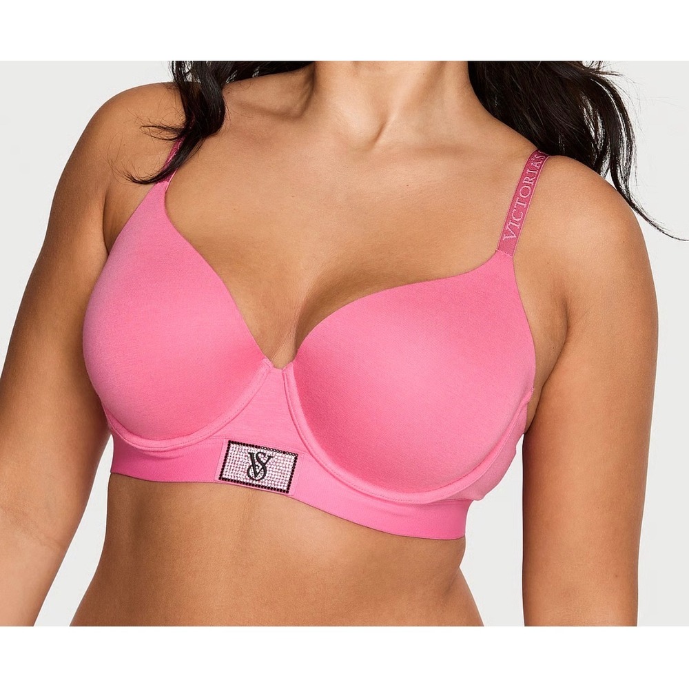 Victoria's Secret Pink THE T-SHIRT
Shine Patch Lightly Lined Demi Bra 38DDD